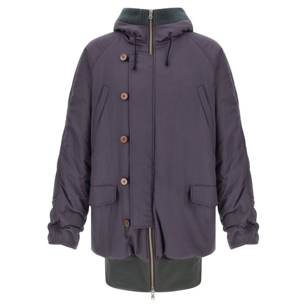 Magliano Purple Virgin Wool Men's Parka